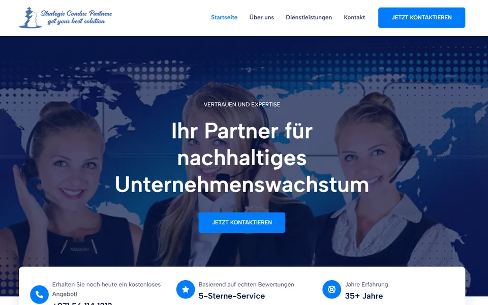 Home page of the Strategic Condus Partners website