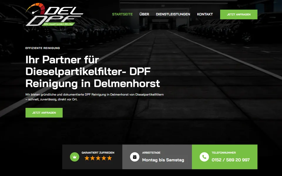 Home page of the DEL DPF website