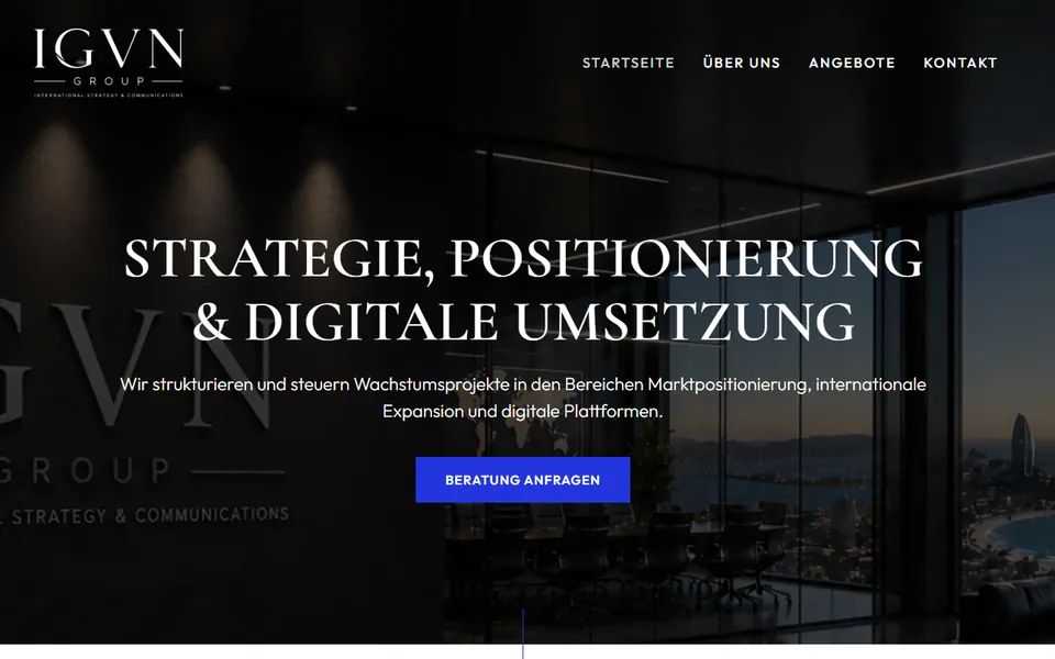 Home page of the IGVN Group website